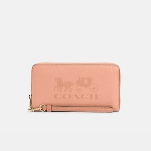 COACH logo zip around wallet